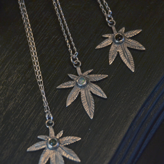 Ganja 420 .925 Sterling Silver Necklace