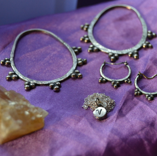 Boho Hooped .925 Sterling Silver Earrings