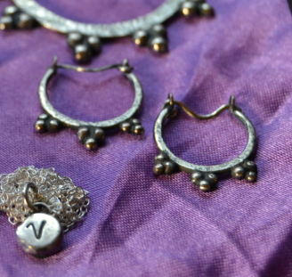 Boho Hooped .925 Sterling Silver Earrings