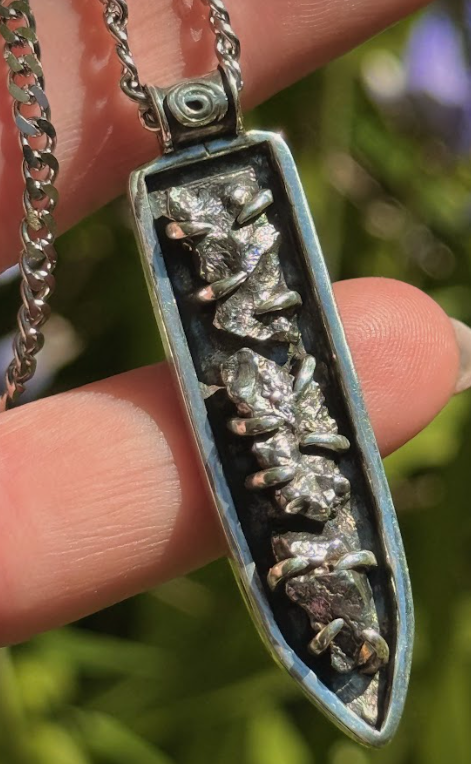 Meteorite Custom Pendant and Stud Earring