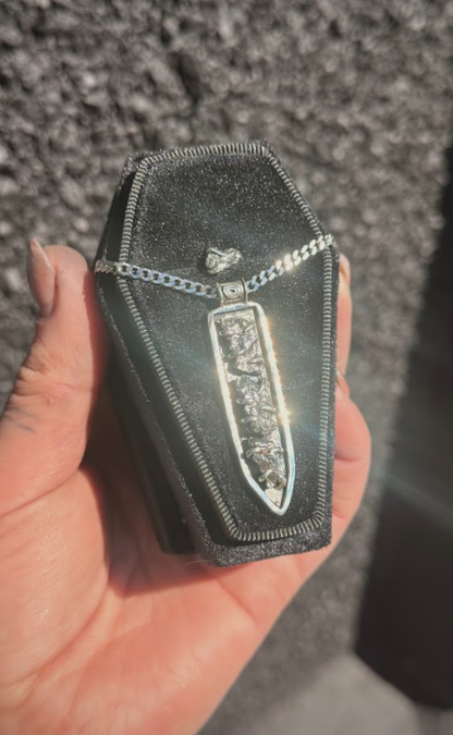 Meteorite Custom Pendant and Stud Earring